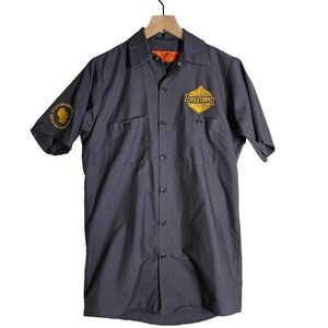 Red Kap Titletown Brewing Co Work Shirt Men's S Grey Button Front Green Bay‎
